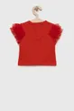 Dječja majica kratkih rukava Guess crvena