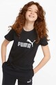 Puma t-shirt dziecięcy ESS+ Logo Knotted Tee G pozostałe czarny 84695601.PPYX