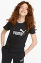 čierna Detské tričko Puma ESS+ Logo Knotted Tee G Dievčenský