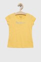 Pepe Jeans t-shirt dziecięcy z elastanem żółty PG502924