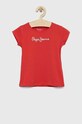 Pepe Jeans t-shirt dziecięcy z elastanem czerwony PG502924
