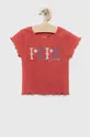 czerwony Pepe Jeans t-shirt dziecięcy PJL GJ Non-denim Dziewczęcy