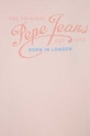 Dziewczynka Pepe Jeans t-shirt bawełniany dziecięcy Non-denim PG502958 różowy