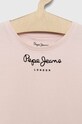 Dziewczynka Pepe Jeans t-shirt bawełniany dziecięcy PG502960 różowy