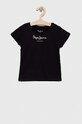 Pepe Jeans t-shirt bawełniany dziecięcy nadruk czarny PG502960