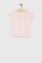 Pepe Jeans t-shirt bawełniany dziecięcy Nuria aplikacja różowy PG502460.PPYX