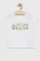 Dječja pamučna majica kratkih rukava Guess bijela