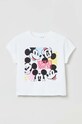 OVS t-shirt bawełniany dziecięcy nadruk biały 1756363.Girl.10.15years
