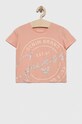Guess t-shirt dziecięcy z elastanem różowy J3GI10.K6YW1.PPYX