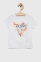 biały Guess t-shirt dziecięcy Dziewczęcy