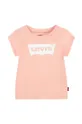 różowy Levi's t-shirt dziecięcy Dziewczęcy