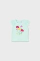 Mayoral t-shirt niemowlęcy aplikacja turkusowy 1006.4D.BABY