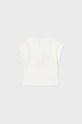 Mayoral t-shirt bawełniany niemowlęcy 1008.4F.BABY.G beżowy SS23