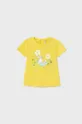 žlutá Dětské bavlněné tričko Mayoral Dívčí