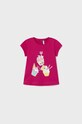 Mayoral t-shirt bawełniany dziecięcy nadruk różowy 1013.4N.BABY