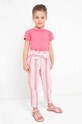 Dziewczynka Mayoral t-shirt bawełniany dziecięcy 3057.6D.MINI różowy