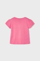 Mayoral t-shirt bawełniany dziecięcy 3057.6D.MINI różowy