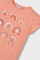 Dziewczynka Mayoral t-shirt bawełniany dziecięcy 3062.6F.MINI pomarańczowy
