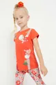 narančasta Dječja pamučna majica kratkih rukava Mayoral Za djevojčice