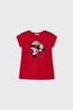 Mayoral tricou de bumbac pentru copii 3070.6P.MINI rosu SS23