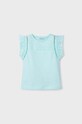 Mayoral top bawełniany dziecięcy bawełna turkusowy 3074.6G.MINI