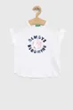 bijela Dječja pamučna majica kratkih rukava United Colors of Benetton Za djevojčice