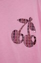 Dziewczynka United Colors of Benetton t-shirt bawełniany dziecięcy 3096C10AS.G.SEASONAL różowy