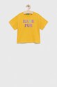 United Colors of Benetton t-shirt bawełniany dziecięcy nadruk żółty 3096C10AV.G.SEASONAL