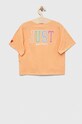 Otroška bombažna kratka majica United Colors of Benetton 3096C10BU.G.SEASONAL oranžna SS23