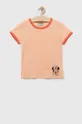 narančasta Dječja pamučna majica kratkih rukava United Colors of Benetton Za djevojčice