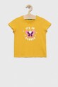 United Colors of Benetton t-shirt bawełniany dziecięcy nadruk żółty 3096G107O.P.SEASONAL