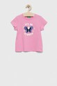 United Colors of Benetton t-shirt bawełniany dziecięcy nadruk różowy 3096G107O.P.SEASONAL