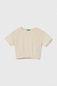 United Colors of Benetton t-shirt dziecięcy pozostałe beżowy 37YKC10AU.G.SEASONAL