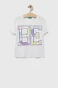 biały United Colors of Benetton t-shirt dziecięcy Dziewczęcy