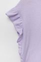 Dziewczynka United Colors of Benetton t-shirt z domieszką lnu 3F4JC10BG.G.SEASONAL fioletowy