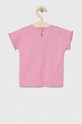 Pamučna majica kratkih rukava za bebe United Colors of Benetton 3F93A102I.W.SEASONAL ljubičasta SS23