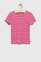 fioletowy United Colors of Benetton t-shirt dziecięcy Dziewczęcy