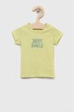 United Colors of Benetton t-shirt bawełniany niemowlęcy nadruk zielony 3I1XA102N.W.SEASONAL