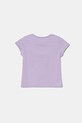 Детская хлопковая футболка United Colors of Benetton 3I1XG106Y.P.SEASONAL фиолетовой SS25