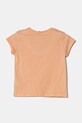 Detské bavlnené tričko United Colors of Benetton 3I1XG106Y.P.SEASONAL oranžová SS25