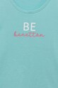 Κοριτσίστικα Παιδικό βαμβακερό Top United Colors of Benetton 3I1XGH00K.P.SEASONAL τιρκουάζ
