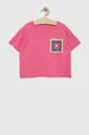 розовый Детская футболка United Colors of Benetton Для девочек