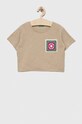 Dětské tričko United Colors of Benetton s elastanem béžová 3LHAC10BV.G.SEASONAL