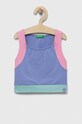 United Colors of Benetton top dziecięcy wzorzyste fioletowy 3P4ZCH00O.G.SEASONAL