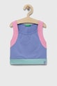 United Colors of Benetton top dziecięcy wzorzyste fioletowy 3P4ZCH00O.G.SEASONAL