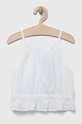 Детски памучен топ United Colors of Benetton памук бял 58TACH002.G.SEASONAL