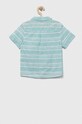 Детская хлопковая рубашка United Colors of Benetton 5JKCCQ01J.G.SEASONAL бирюзовый SS23