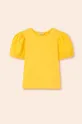 rumena Otroška bombažna kratka majica Mayoral