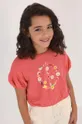 ροζ Παιδικό βαμβακερό μπλουζάκι Mayoral Για κορίτσια