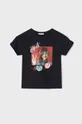 μαύρο Παιδικό βαμβακερό μπλουζάκι Mayoral Για κορίτσια